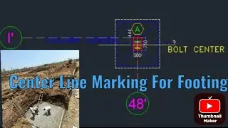 How to do Center line Marking For Footing And Column#construction #civilengineering #civil