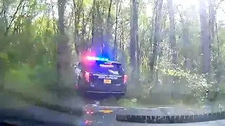High Speed Police Chase Through the Woods. Police Pursuits.