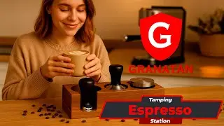 Granatan Espresso Tamping Station &ndash; Premium Acacia Wood Coffee Tamper Holder
