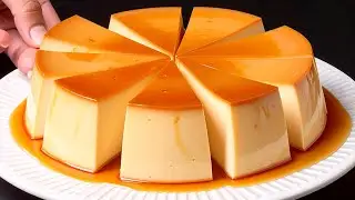 Perfekter Flan ohne Eier! Nur Milch und Apfel! Hausgemachtes Dessert in 5 Minuten!
