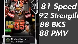 MUT Heroes Myles Garrett | Player Review | Madden 19 Ultimate Team Gameplay
