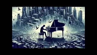 40 min Calm Relaxing |Stress free -( Piano music atop a city environment)