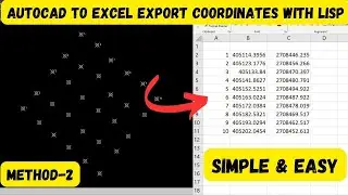 Метод экспорта координат из AutoCAD в Excel &mdash; 2 | Экспорт XYZ в Excel с помощью Lisp