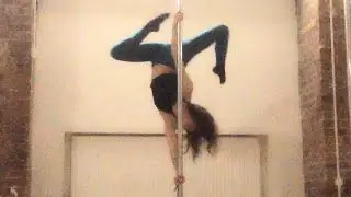 stag handspring - advanced pole dance trick variation