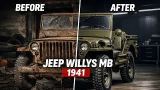Abandoned WWII Jeep Willys MB 1941 Restoration | Deep ASMR Mechanical Revival | Cinematic Calm