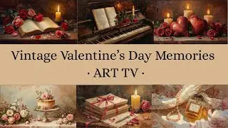 Vintage Valentine’s Day Frame 4K TV Art | Romantic Retro Screensaver with Cozy Ambience