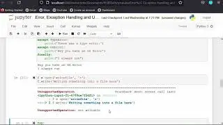 Error and Exception In Python Programming
