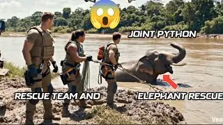 Brave Heroes Save Elephant from Giant Python | Epic Animal Rescue Animation #uas
