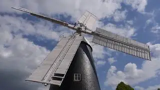 Windmill turning in the sunshine at Swaffham Prior, Cambridgeshire