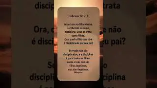 Deus disciplina os filhos