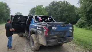 Shredding in the Silverado ZR2 Baja truck at General Motors Proving Grounds Milford MI