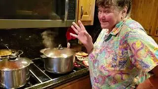 Gluten steaks. Boiling 3 hrs in Broth (vegex or?) VERY tender! Covid19 Hard Times!