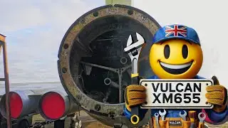 VULCAN BOMBER XM655  Engine Repairs Continuing - Rear Radar & More.