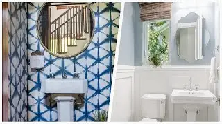 75 Affordable Brown Floor Powder Room Design Ideas You'll Love ⭐️