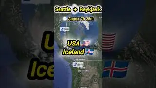 United States of America Seattle to Iceland Reykjavik flight travel route for business by IcelandAir