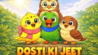 Akeli Chidiya Aur Sachchi Dosti 🐦 | Emotional Kids Cartoon Story | Happy Ending #KidsCartoon#