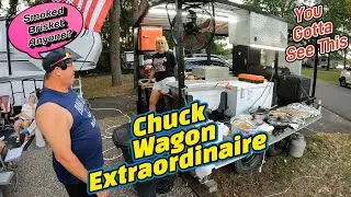 This Hand Crafted Chuck Wagon Trailer Can Handle Any Kind Of Cookout.