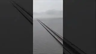 The Causway over Lake Pontchartrain. The lake is 24 miles by about 40 miles.#lakepontchartrain