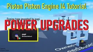 Power Upgrades - Piston Piston Engine i4 (Plane Crazy Roblox)