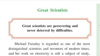 Great Scientists - Passage 1 | 9th Standard Semi English Lesson Explained in Marathi 