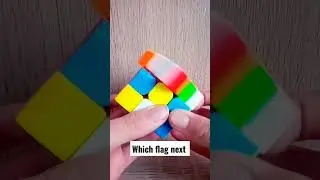Argentina flag in 3x3 Rubik's cube🔥👍 Rubik's cube Satisfying solve #viral #argentina #shprts