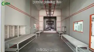 heavy parts powder coating and liquid painting line