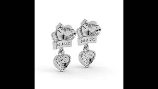 Designer Platinum Diamond Heart Earrings JL PT E LC810 - Jewelove