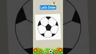 How to Draw Football ❤️ ⚽️ #shorts #drawing #football #easydrawing #infinitepainter #digitalart
