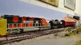 1  DWN Long Freight passes through Curdimurka on The Great Northern Railway