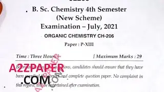 Mdu BSc 4th Sem Oganic Chemistry Question paper 2021