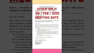 💥 stock split 💥 parvasive commodities Ltd share #stocksplit update #stockmarket #bse #nse #smju