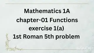 Inter 1st Year Maths | Functions | Ex 1(A) | 1st Roman Q5 | Solution | f(x)=x^+x+1 then find B