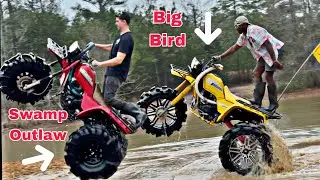 Гонки на трёхколёсных мотоциклах Swamp Outlaw и Big Bird в Боггин-он-зе-Плейнс!