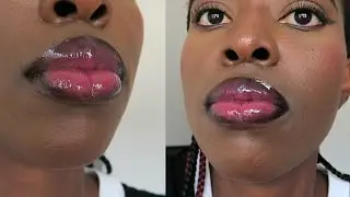 Plumpy Glossy *Pink* Lip Combo For WOC Dark Skin | Fast & Easy
