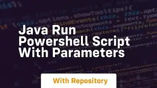 java run powershell script with parameters