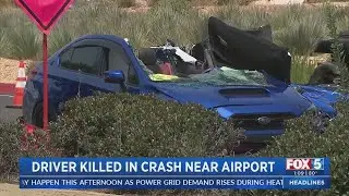 Driver Killed in Crash Near Airport