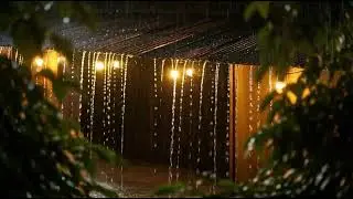 Peaceful Village Rain Sounds Among Green Leaves | Deep Relaxation and Stress Relief