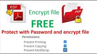 How to Encrypt and enable password protection in PDF for FREE