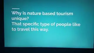 Nature-based Tourism