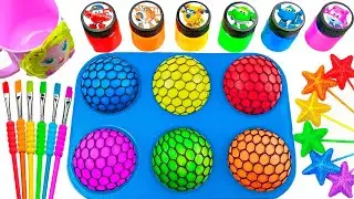 Satisfying Video l DIY How To Make Mega Beautiful Rainbow Sand Shapes in Sprunki Heart Shapes ASMR