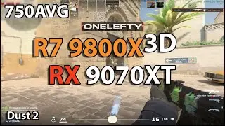 Best CPU for CS2 Ryzen 7 9800X3D + RX 9070XT 1280x960 Competitive settings DUST 2 FULL OPTIMIZED