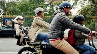 V&eacute;lo &eacute;lectrique familial biplace : transporter vos enfants facilement