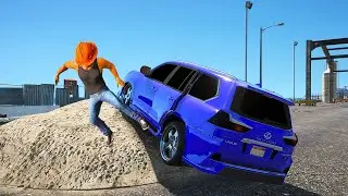 GTA 5 Water Ragdolls Spiderman make crazy jump (Euphoria Physics Fails and Funny Moments)