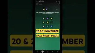 Spell Wallet Daily Puzzle Today 20 November #spellwalllet #dailypuzzle #20november