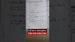 Class-11 || Physics || Rotational Motion || Notes || Part-03 || IIT/NEET