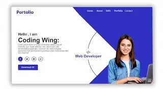 Build a Responsive Animated Portfolio Website | HTML CSS JavaScript Full Tutorial for Beginners