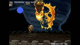 Metal Slug 5 final boss but I put Mighty Goose final boss theme
