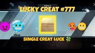 LUCKIEST CREAT OPPNING 🍀/bgmi luckiest creat oppning /best single creat /best creat /good luck/pubg