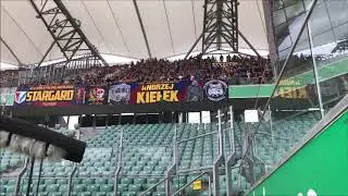 Doping kibiców Pogoni Szczecin w Warszawie :: 21.07.2019