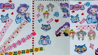 🌸Paper Diy🌸 How to Decorate sticker book with  handmade stickers ❤️😍/ ASMR &hellip;. Coloring